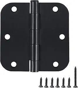 30 Pack 3.5 x 3.5 Inch Matte Black Door Hinges 3 "Iron Residential Standard Bedroom Bifold Single Double Doors Hardware Kit
