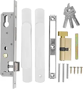 ARTIBETTER Versatile Storm Handle Lock Entry Lever for White Finish Easy Installation Secure for Entrance and Bedroom Doors