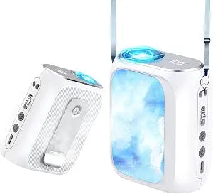 Portable Waist Fan with Ice Cooling Plate, Personal Belt Clip On Fan 20000RPM Turbo Neck Shirt Fans Blow Cold Air,Wearable Air Conditioner 5000mAh Rechargeable 100 Speeds for Outdoor Work Travel Beach
