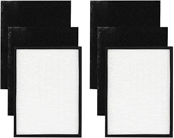 Replacement Filter for Sears/Kenmore 83190: Fits Air Purifier Models 85250 83250, 2 H13 Filters + 4 Activated Carbon Pre-Filters