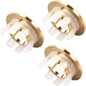 uxcell Sink Overflow Covers Bathroom Kitchen Basin Trim Round Hole Caps Insert Spares Gold Tone 3 Pcs