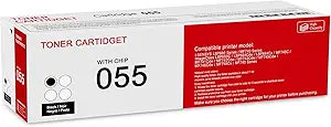 1 Pack 055 3016c001 Black Toner Cartridge: Compatible CRG-055 Replacement for Canon i-SENSYS LBP660 MF740 Series ImageClass LBP660C LBP664Cdw LBP664Cx MF740C MF741Cdw MF743Cdw MF746Cdw Series Printer