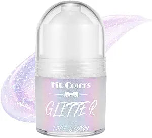 Vigorder Roll-on Body Glitter, Long-Lasting Holographic Face Glitter Makeup Gel for Hair, Nails & Face Paint, Festival Rave Accessories, Party Concert Mermaid Shimmer (Mermaid)
