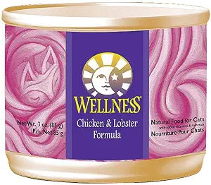 WELLNESS Chicken/Lobster Wet Cat Food, 3 OZ