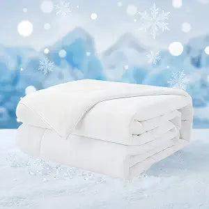 Revolutionary Cooling Comforter, King/Cal King Size, Ultra-Soft Cool Blanket for Hot Sleepers, All Season Q-Max>0.47 Breathable Lightweight Blanket, Natural Fiber Sorona Comforter 106"x 90", White