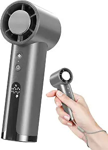Portable Handheld Fan, 1-100 High Speed Small Hand Fan with Strap, 18800 RPM Mini Powerful Fans Lightweigh, 4000mAh Personal Fans for Travel, Office, Outdoor, Gift, Gray
