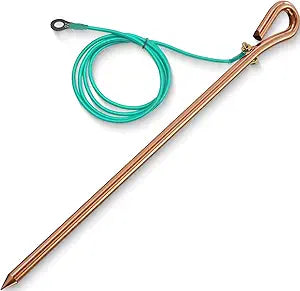 Generator Grounding Kit, 17.4 Inch Rod with 6.2ft 12 AWG Lugs Wire