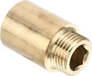 PATIKIL Shower Head Extension Arm, Copper G1/2 Male to Female Thread 41mm Length Pipe Fitting Shower Head Extender