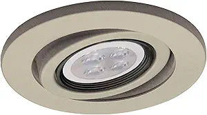 WAC 4in Low Voltage Round Adjustable Gimbal Recessed Light Trim in Brushed Nickel and Black 8W 500 Lumens MR16 LED Lamp, HR-8401 or HR-8402 Housing Sold Separately