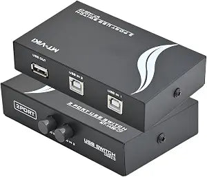 2 Port USB 2.0 Sharing Manual Switch Box Hub 2 PCS Share 1 USB Device for Printer Scanner Camera Keyboard (2 Port)