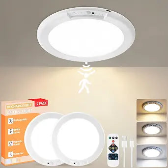 KYEKIO 2Pack Rechargeable LED Ceiling Light/Shower Light with Remote