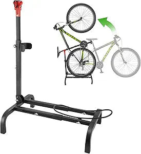 Vertical Bike Stand,Freestanding Space-Saving Bike Rack with Adjustable Height,The Original Vertical Bicycle Floor Stand for Garage Storage, Indoor and Outdoor-Safe & Secure Bike Storage Rack