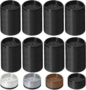 Bed Risers 1 inch, 2 inch, 3 inch, 4 inch Heavy Duty, Adjustable Furniture Riser for Table Desk Couch Sofa Chair Refrigerator Washing Machine, Stackable Bed Raisers Blocks (Black 8 Pack, 1+1+1+1 inch)