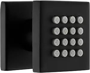 Brass Body Spray Shower Jet - High Pressure Massage Side Sprayer Spa System Shower Set Adjustable Wall Mounted, Square Matte Black Finished