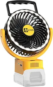 ohyes Jobsite Fan Compatible With DeWALT 20V Max Battery