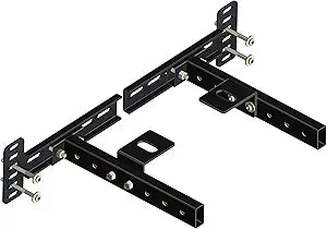 Headboard Brackets for Metal Bed Frame, Adjustable Universal Brackets for Headboard with Footboard Extension Fit Twin Full Queen King 2 Pack Matte Black