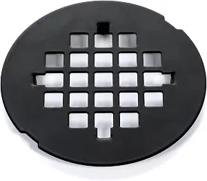 Shower Drain Cover, 4-1/4 Od Black Snap-in Shower Drain Strainer Round Showers Drains Showers Strainer Grid Easy-to-Install Bath Drains Cover Stainless Steel Replacement Floor Covers