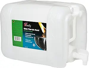 Firefly Fuel Tiki Torch Fuel Γ Clean-Burning Outdoor Lamp Oil for Tiki Torches and Lanterns. Low Smoke, Eucalyptus Formula, Long-Lasting Γ Outdoor Patio & Garden Use - 5 Gallons