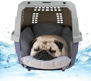 Helen's Pet Bed Dog Crate Cushion ComfortNest, Cooling, Blue, S | Cozy from Every Side  Cool-Touch Fabric  Summer Comfort