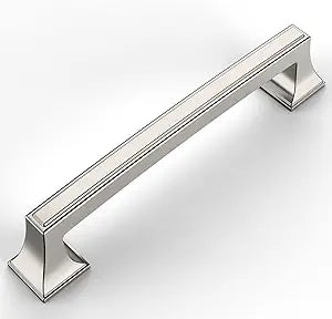 Amerdeco 10 Pack Brushed Satin Nickel Cabinet Pulls 5 Inch(128mm) Hole Center Cabinet Hardware Kitchen Cabinet Handles for Bathroom Drawer Pulls Dresser Pulls ZH0010