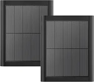 Ring Solar Panel(2nd Generation), 5W Ring Solar Panel Charger with Mount for Stick Up Camera & Pro, Spotlight Plus & Pro, Stick Up Cam Battery, Spotlight Cam Battery (2 Pack Black)