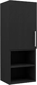 Tuhome Madrid Medicine Cabinet with Single Door, Interior Storage Shelves, External Display Shelves, Wall Mounted Bathroom Organizer with Metal Handle for Modern Compact Spaces