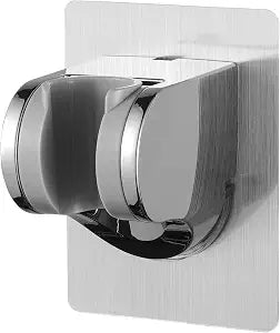 Adjustable Shower Head Holder, No-Drill Strong Adhesive Wall Mount Bracket for Handheld Showerhead, Secure & Easy Install, for Bathroom, RV, Kids Bathroom Shower (Silver, 1 Pack