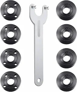 9PCS Angle Grinder Nut Wrench Kit 5/8-11 Flange Metal Lock Nut