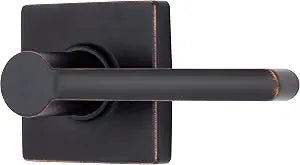 BRINKS  Contemporary Non-Locking Interior Door Lever, Tuscan Bronze - Designed for Sleek and Modern Homes and Blends Seamlessly with Interior Dcor (E2427-150)