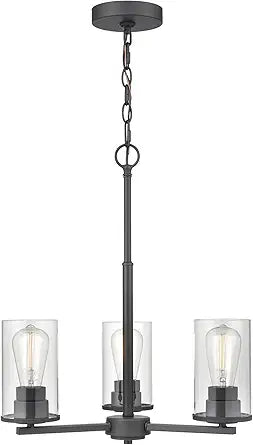 ML Lighting Verlana 3-Light Chandelier Ceiling Light Matte Black