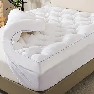 WhatsBedding 5 Inch Memory Foam Mattress Topper Queen Size, Supportive Fluffy Shredded Memory Foam Filled Pillow Top, Extra Soft Bed Topper with Deep Pocket, 60x80 in