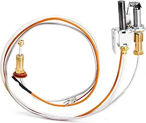 Criditpid 446-512A Pilot Assembly Natural Gas for Heat-N-Glo Gas Fireplaces and Log Sets, SRV446-512A NG Pilot Assembly Parts for Heat N Glo SL2000, 4000, 5000, 6000 Fireplace Insert with Thermopile.