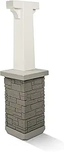 Premium Mailbox Post Set Pedestal Classic White