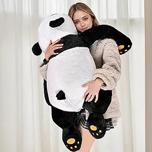 Cute Panda Bear Pillow Large Panda Stuffed Animal Plush Toy Soft Hugging Body Pillow for Adults Kids Boys Girls Birthday Gift (47.2 in)