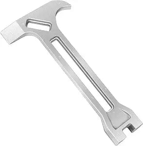 4-in-1 Emergency Tool  Gas & Water Shut Off Wrench, Non-Sparking Pry Bar, Earthquake Survival  Firefighter-Designed, Heavy-Duty Alloy (silver)
