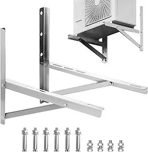 Outdoor Wall Bracket - Mini Split Mounting Bracket-Heavy Duty Foldable Support Bracket Mini Split AC/Heating System Accessories for Window AC-HVAC Pump Unit 9000-36000 BTU