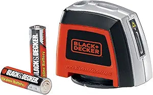 BLACK+DECKER Laser Level, Self-Leveling, 360 Degree Wall Attachment, AA Batteries Included (BDL220S), 7.25 x 7 x 2.5 inches