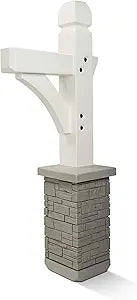 Premium Mailbox Post Set (Cross-Arm, Classic White)