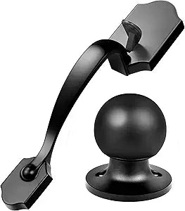 Voltstorm Front Door Handle Lever with Interior Knob Set - 304 Stainless Steel Front Door Lock Set Door Black Exterior Door Handle Thicknesses 1-3/8" to 1-7/8"