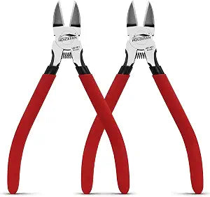 Wire Cutters 2 PACK, 6 inch, Side Cutters, Flush Cut Pliers