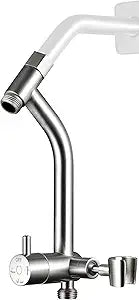 G-Promise All Metal Shower Diverter with Low Handheld Holder, Pause Mode 3-Way Diverter Valve for Handheld and Fixed Shower Head, 4-Setting Universal Bathing System Replacement(6 Inch, Brushed Nickel)