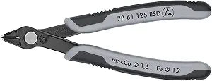 KNIPEX Tools - Electronics Super Knips, ESD (7861125ESD), 5-Inch