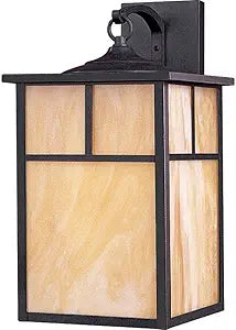 Maxim Lighting Coldwater 1-Light Outdoor Wall Light | Burnished Aluminum Finish | Traditional Outdoor Light Fixture | Ideal for Porches, Patios & Garages | Dimmable Wet Rated | 4054HOBU