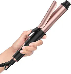Travel Curling Iron 5 Adjustable Temp, 1 Inch Mini Curling Iron Travel Size with LED Display, Ceramic Mini Hair Curler with Keratin and Argan Oil Infuse, Dual Voltage