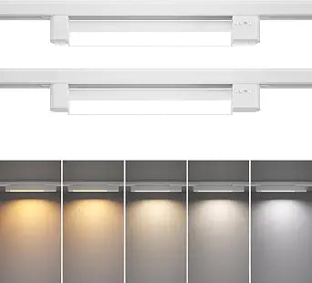 5 Color Linear H Track Lighting Heads Dimmable, White 15W 2 Pack