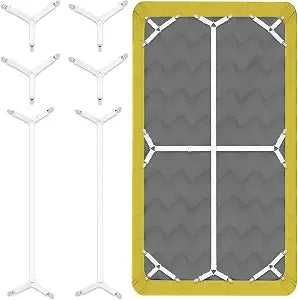 CooBigo 6 Pack Bed Sheet Straps Holder for Corners, Adjustable Non Slip Elastic Bedsheet Clips Triangle Bed Suspenders Fitted Straps Clip, Keep in Place Fitted Sheet Holder for Mattress, Sofa Covers