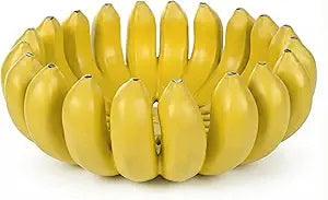 12 inch large Banana fruit bowl holder Handcrafted Art Centerpiece - Modern bowl for Kitchen,Dining Table & Entryway - Home Decor - Premium gifts - Sculptural Home Decor. (Yellow)