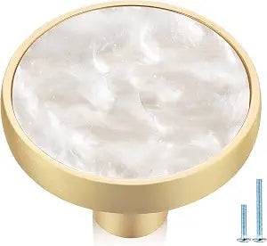 12 Pack Gold Drawer Knobs Dresser Cabinet Knobs Decorative 1-1/4 in