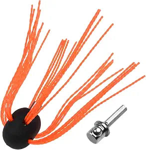 Aluminum Chimney Power Brush, Rotary Sweep Chimney Power Brush for Cleaning Replacement Kit, Chimney Brush Kit Driven by Drill for Sweeping Fireplace Orange (Orange)