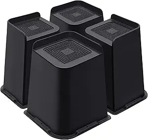ANNKUT Bed Risers 8 Inch Heavy Duty, Furniture Risers for Bed Desk Table Sofa CouchOversized Bed Lifts Risers, Support up to 5000 Lbs(4 Pack Black)